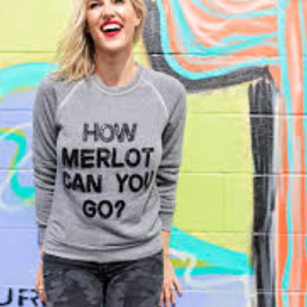 NWT Bow & Drape How Merlot Can You Go? Sweater